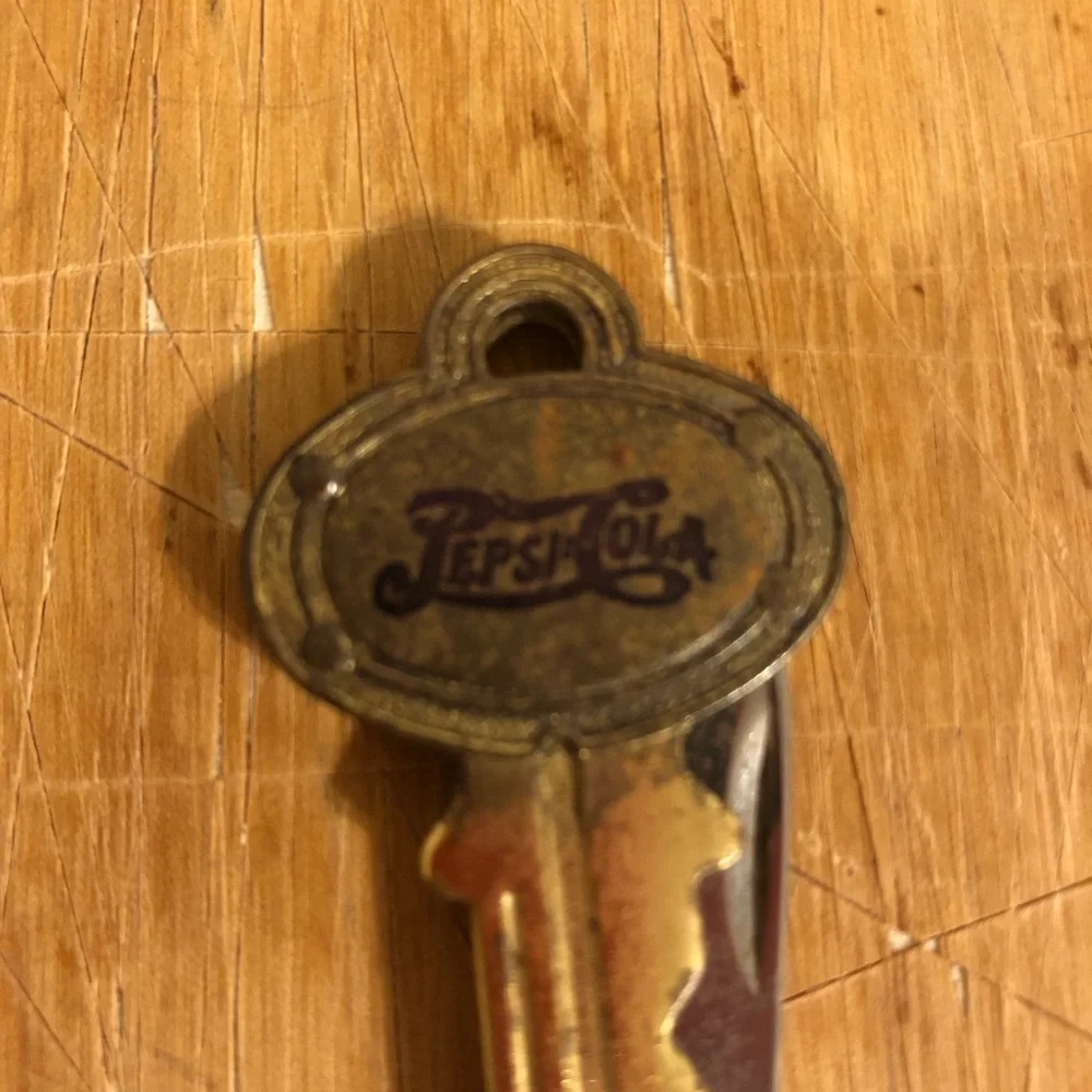 Vintage Pepsi Key Shaped Keychain Pocket Knife